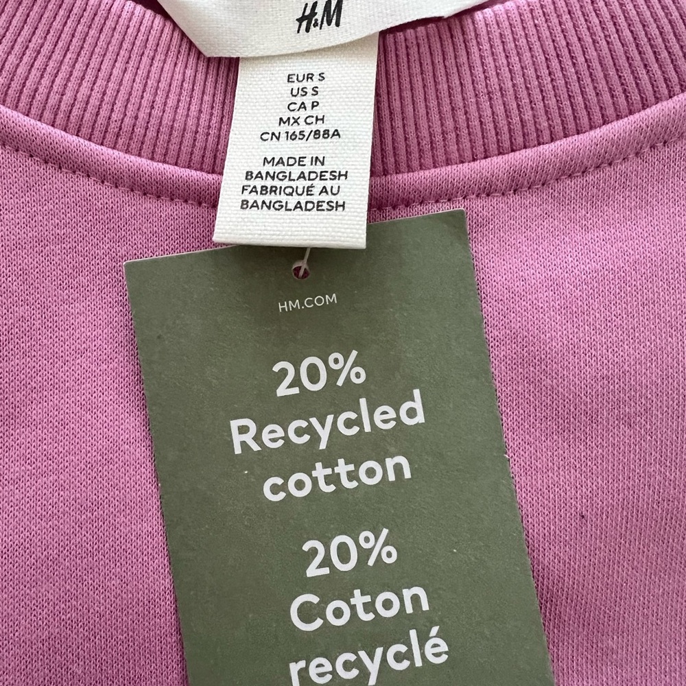 NWT H&M Pink Sweatshirt - Picture 6 of 7